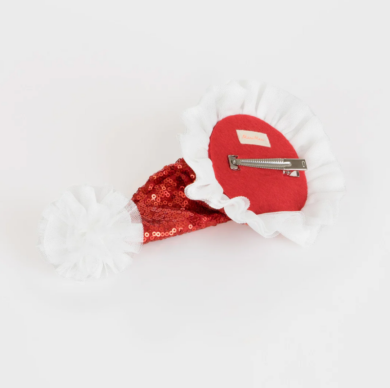 Meri Meri Sequin Santa Hat Hair Clip