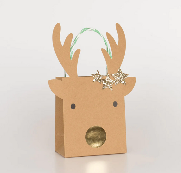 Meri Meri Small Reindeer With Stars Gift Bags