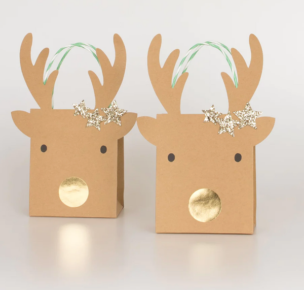 Meri Meri Small Reindeer With Stars Gift Bags