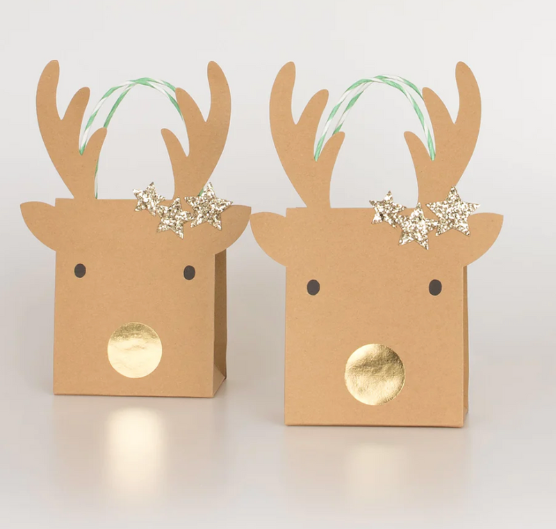 Meri Meri Small Reindeer With Stars Gift Bags