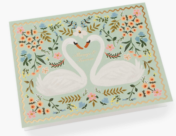 Rifle Paper Co. Always & Forever Swans Wedding Card