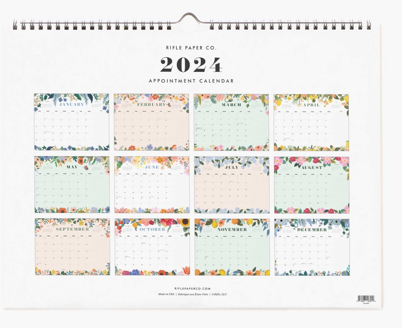 Rifle Paper Co. 2024 Blossom Appointment Calendar