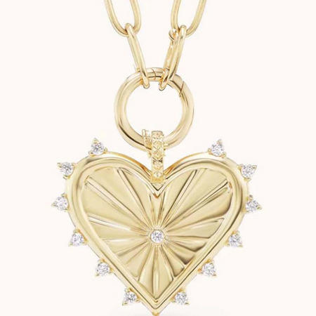 Marlo Laz Spiked Heart Necklace