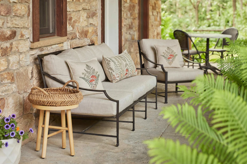 Coral & Tusk Mushrooms and Ferns Lumbar Pillow