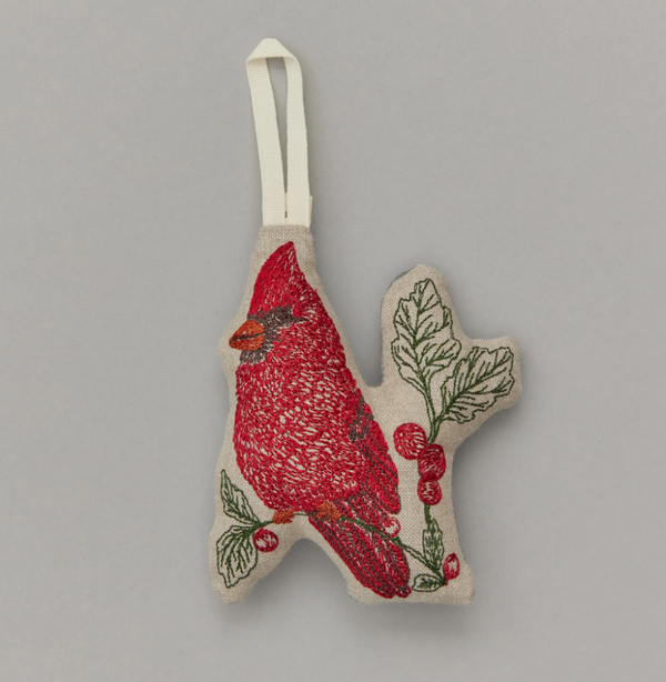 Coral & Tusk Red Cardinal Ornament