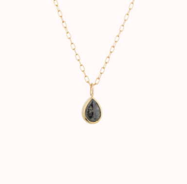 Celine Daoust Small Grey Diamond Slice Chain Necklace