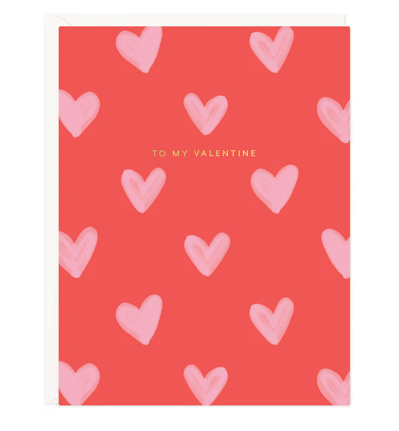 Ramona & Ruth My Valentine Pink Hearts Card