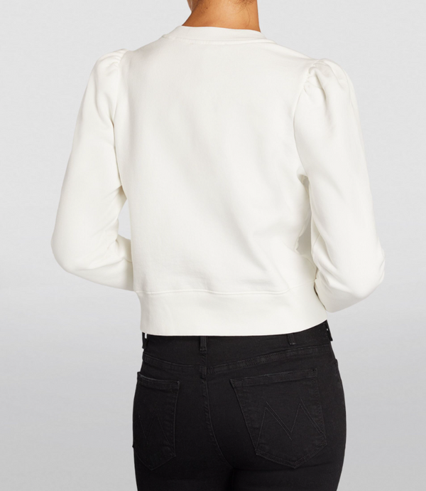 Frame Femme Henley Sweatshirt White