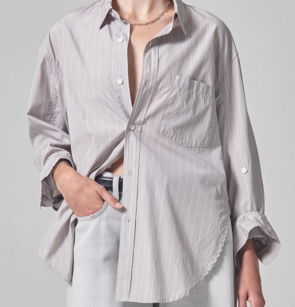 Citizens of Humanity Kayla Shirt in Tailor Drey Stripe