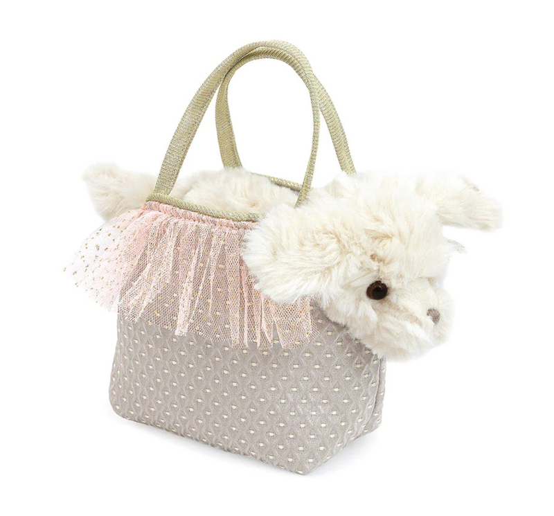 Mon Ami Sugar Maltese Puppy Plush Toy and Purse Set