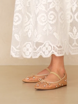 Loeffler Randall Leonie Soft Ballet Flat Caramel/Clear
