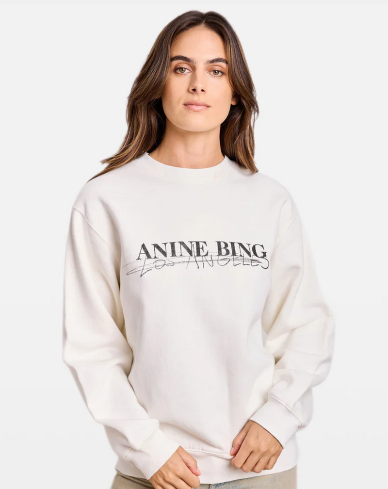 Anine Bing Ramona Sweat shirt Doodle Ivory
