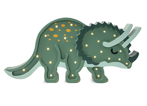 Little Lights Triceratops Lamp-Military Green