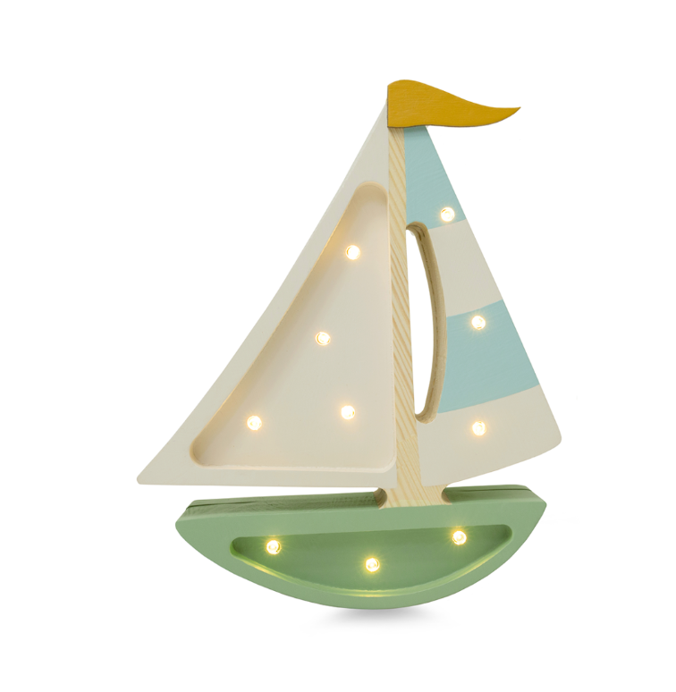 Little Lights Mini Sailboat - Olive Tree