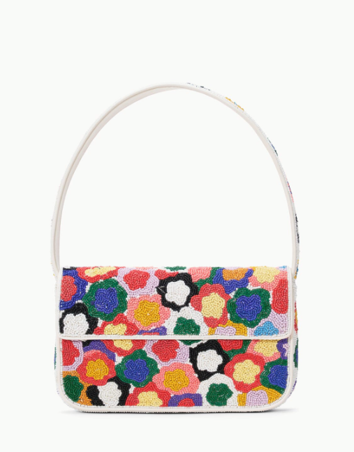 Staud Tommy Beaded Bag Spring Bouquet