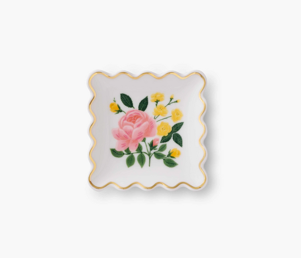 Rifle Paper Co. Roses Scalloped Ring Dish