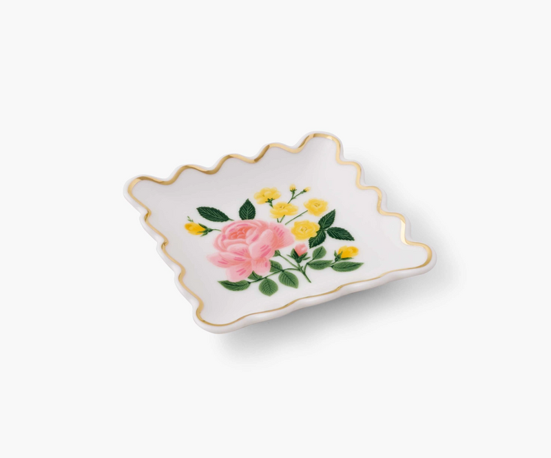 Rifle Paper Co. Roses Scalloped Ring Dish