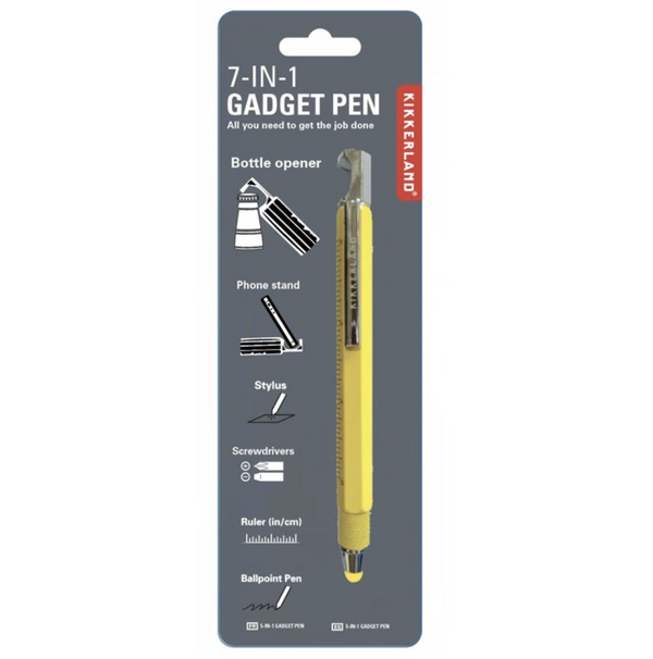 Kikkerland 7-In-1 Gadget Pen Assorted