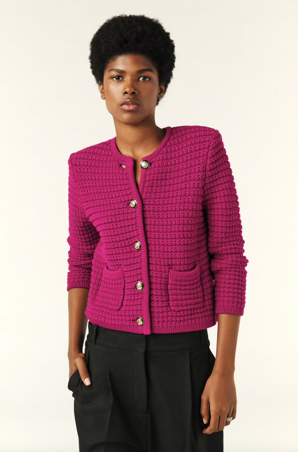 Ba&sh Cardigan Gaspard Fuchsia