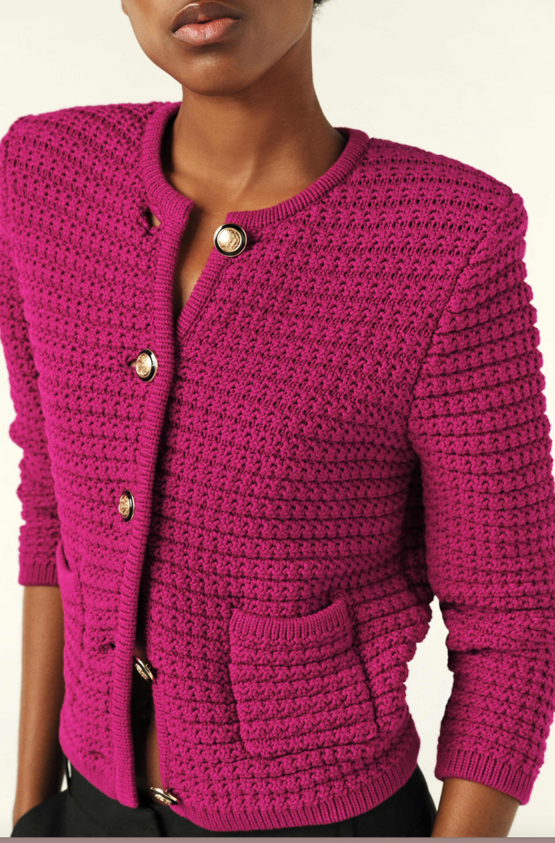 Ba&sh Cardigan Gaspard Fuchsia