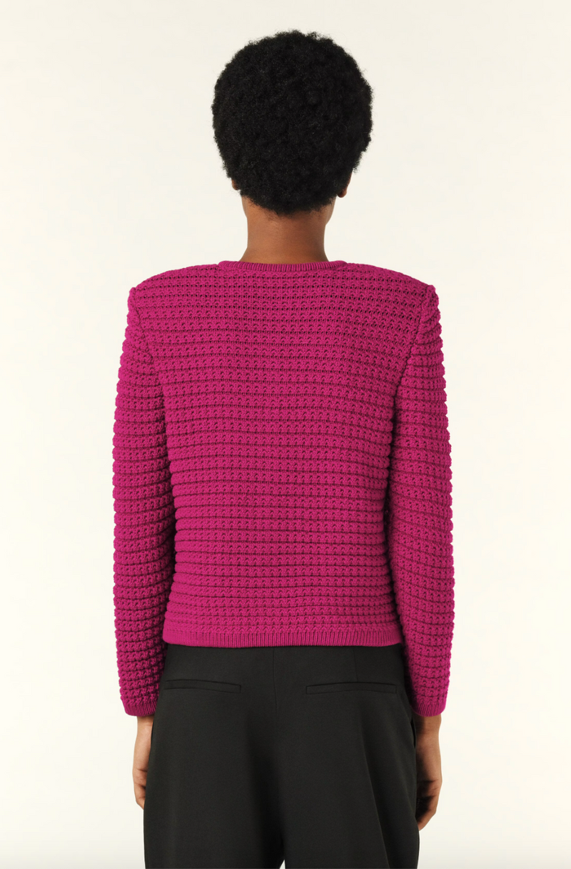 Ba&sh Cardigan Gaspard Fuchsia