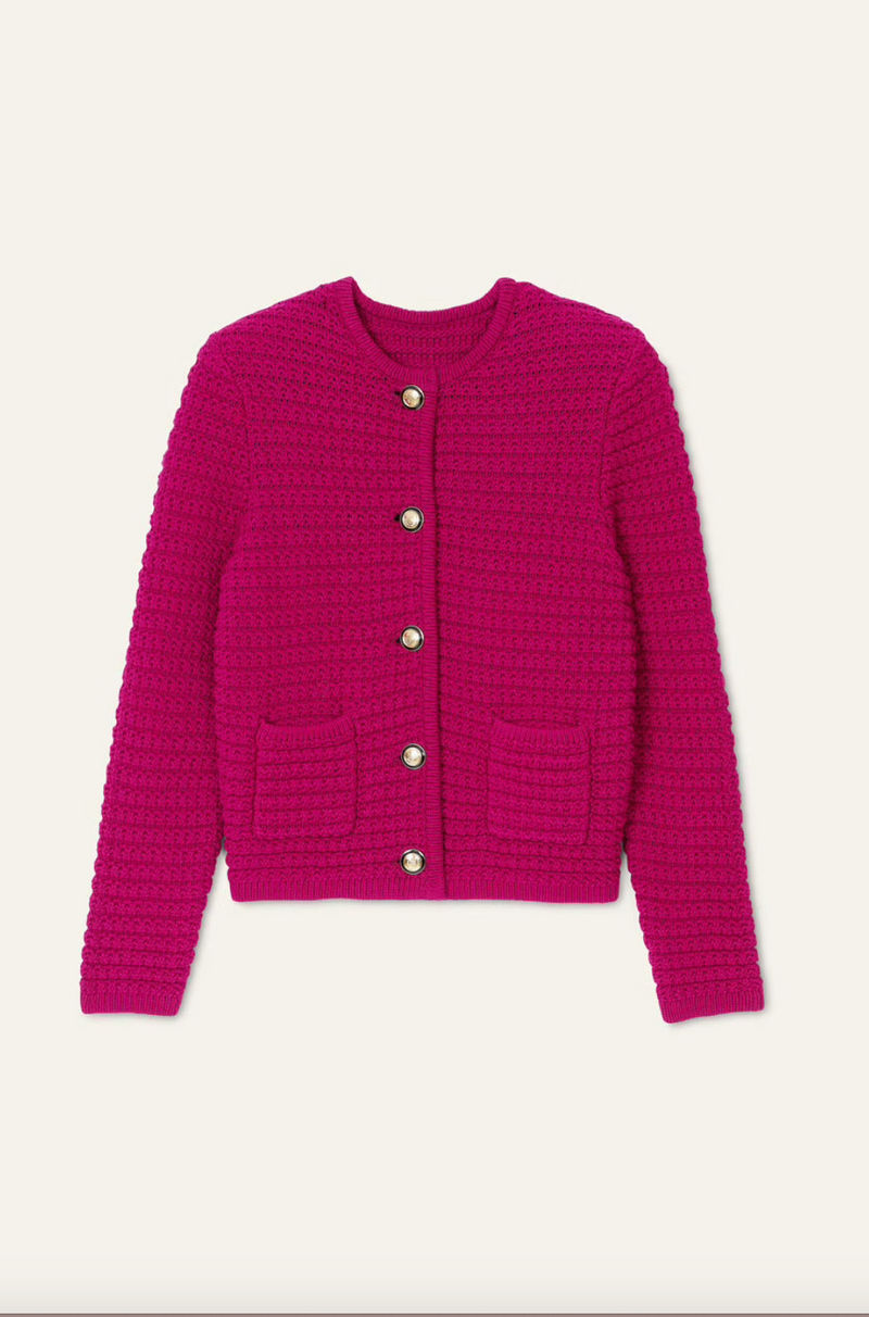 Ba&sh Cardigan Gaspard Fuchsia