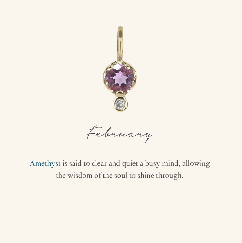 Zahava Amethyst Birthstone Amulet February