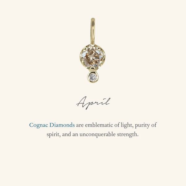 Zahava Cognac Diamond Birthstone Amulet April