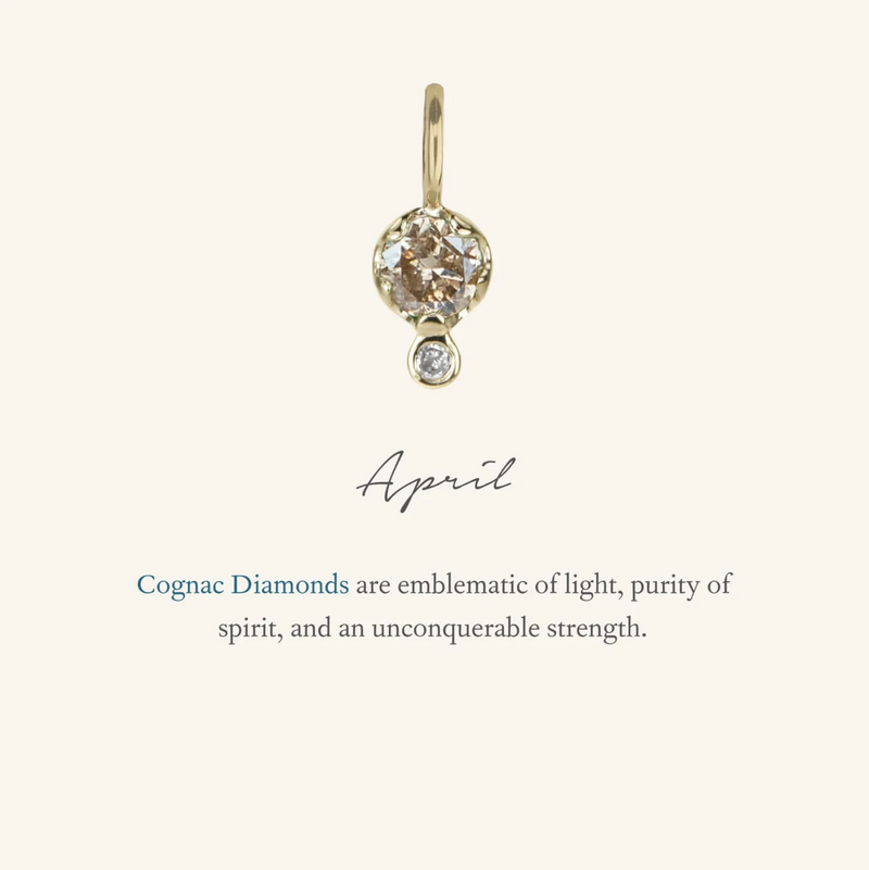 Zahava Cognac Diamond Birthstone Amulet April