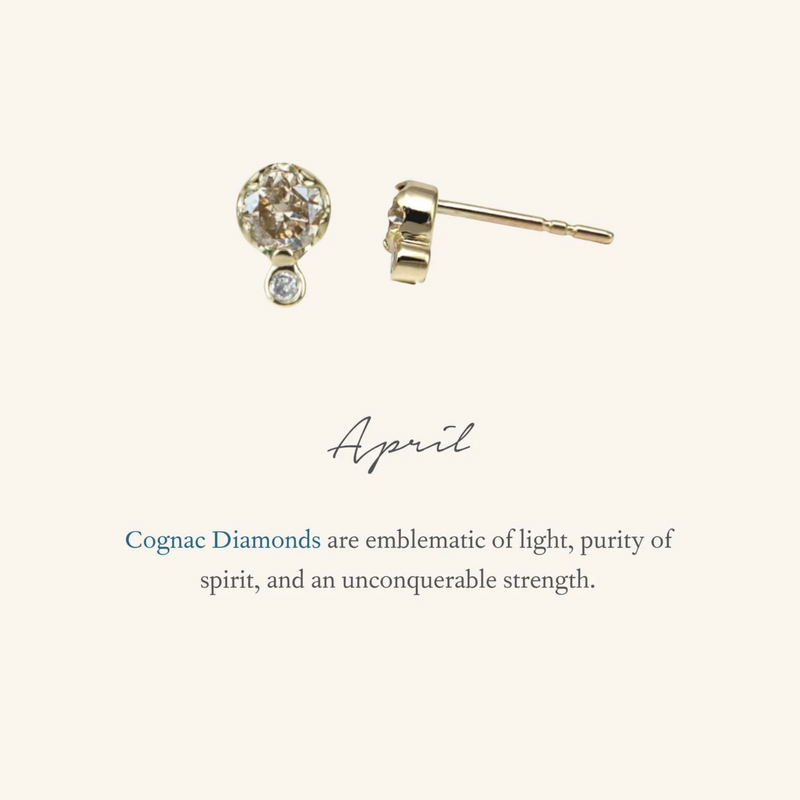 Zahava Cognac Diamond Earring April