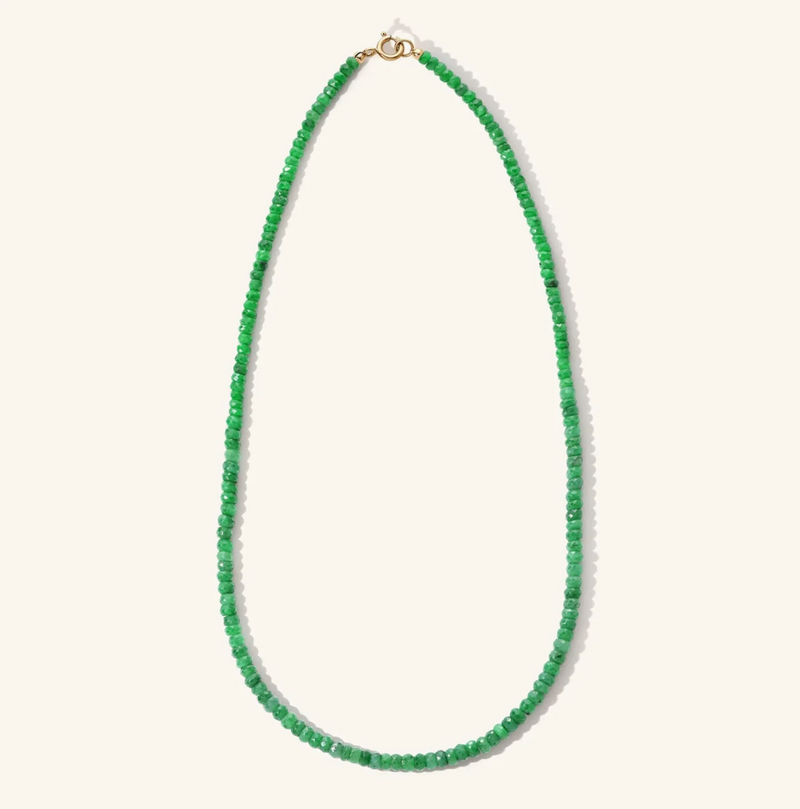 Zahava Emerald Beaded Necklace