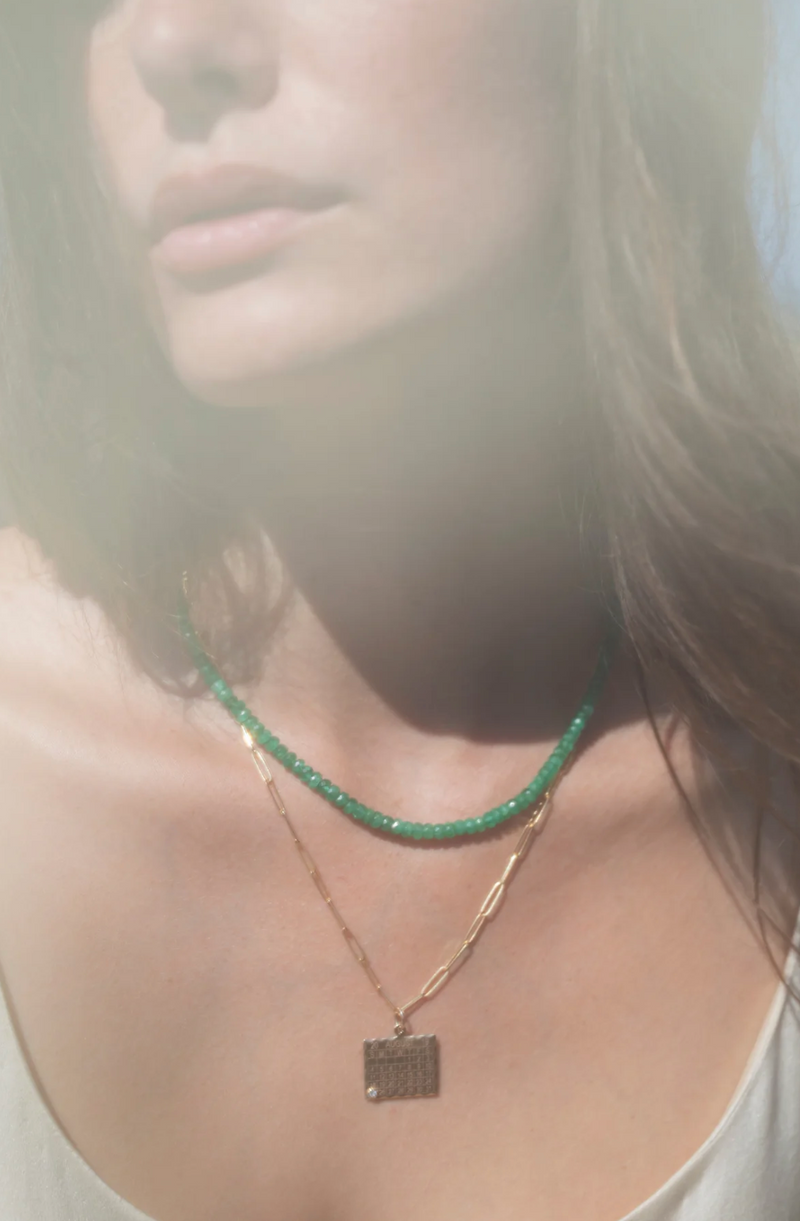 Zahava Emerald Beaded Necklace