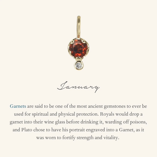 Zahava Garnet Birthstone Amulet January