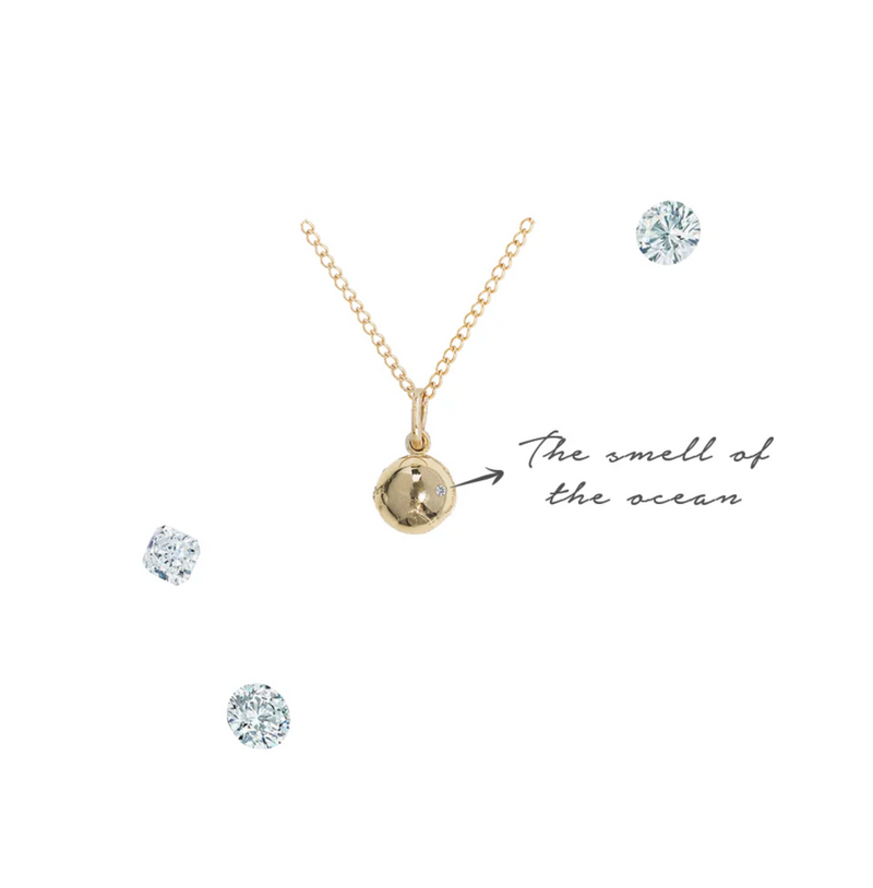 Zahava Mini Golden Atlas Charm Necklace