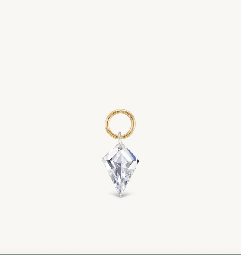 Sophie Ratner Large Kite Pierced Diamond Charm for Huggies