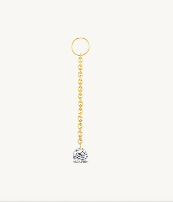 Sophie Ratner Long Dangling Pierced Diamond Charm for Huggies