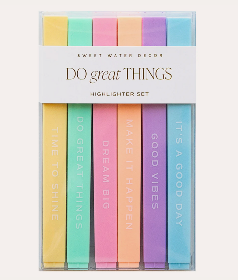 Sweet Water Decor Do Great Things Highlighters Set