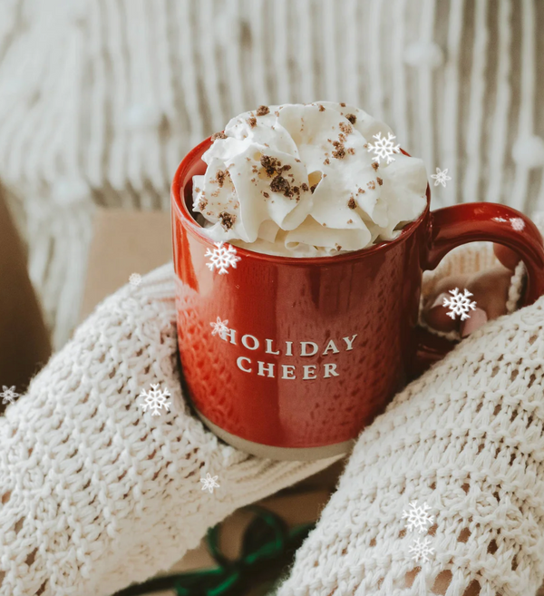 Sweet Water Decor Holiday Cheer 14oz. Red Stoneware Coffee Mug