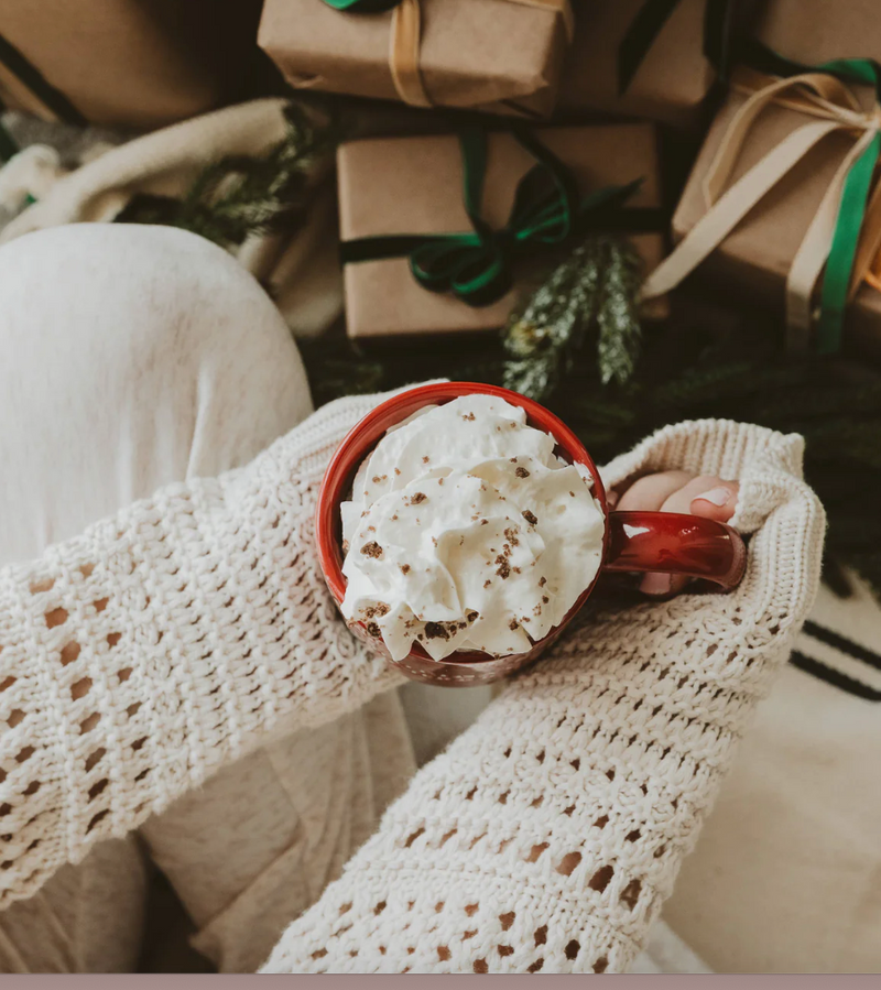 Sweet Water Decor Holiday Cheer 14oz. Red Stoneware Coffee Mug