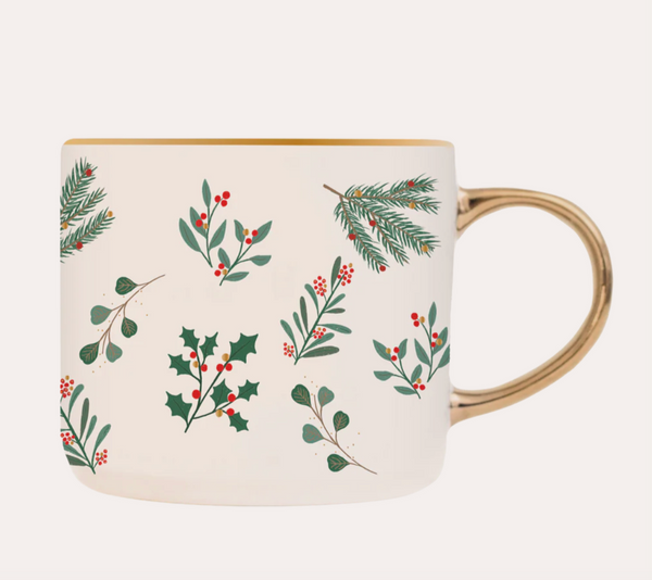 Sweet Water Decor Holiday Greenery 17oz. Coffee Mug