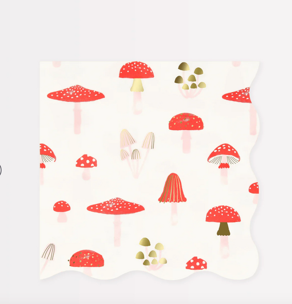 Meri Meri  Merry Mushrooms Large Napkins