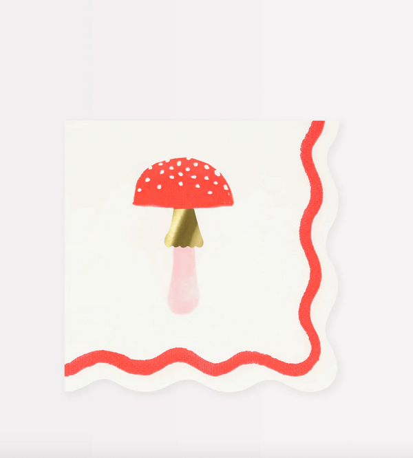 Meri Meri  Merry Mushrooms Small Napkins