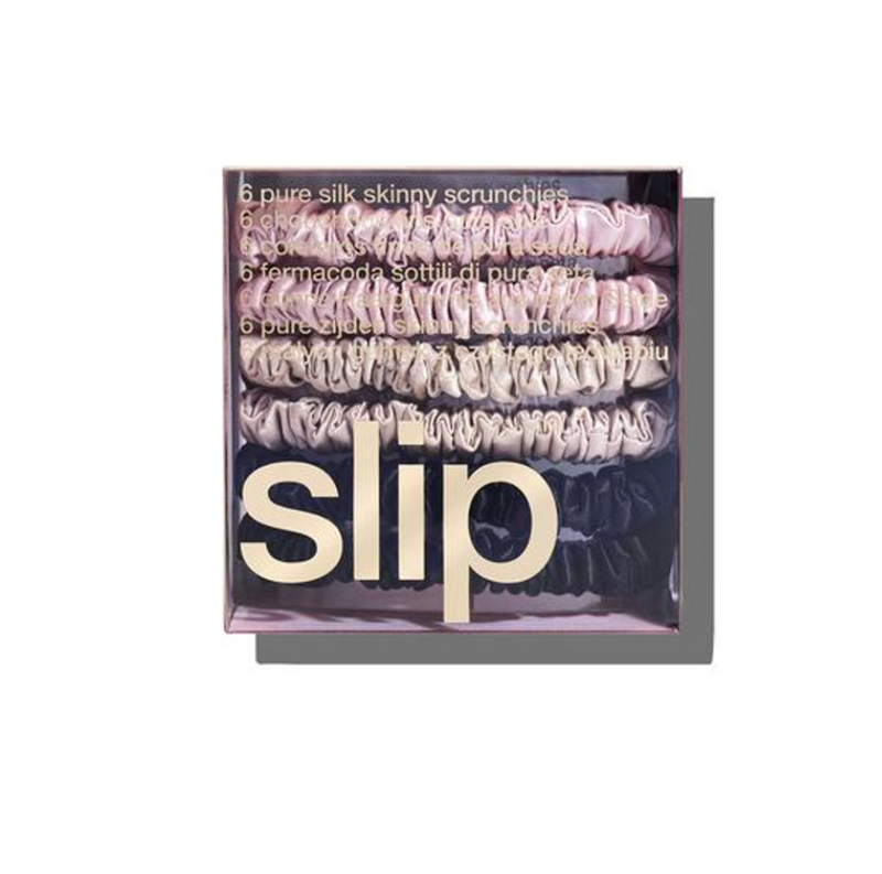 Slip pure silk skinny scrunchies - multi - set of 6