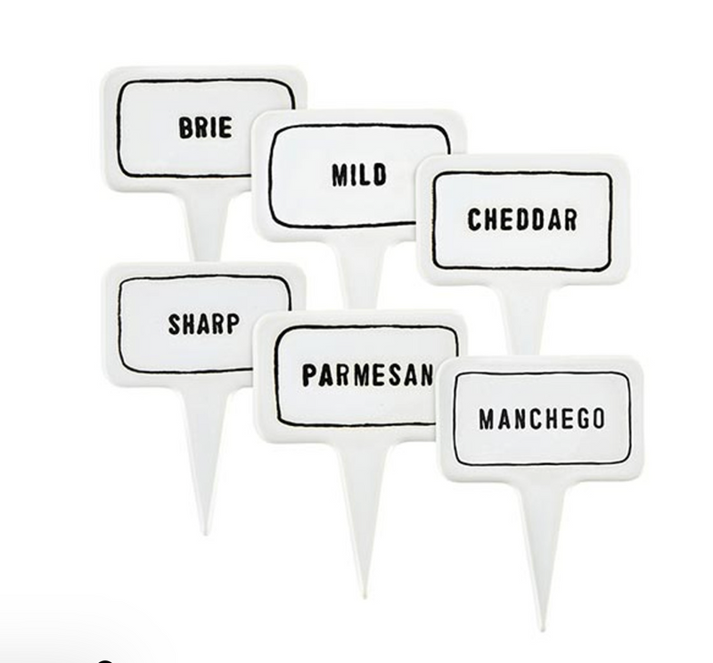 Creative Brands Ceramic Cheese Marker - S/6