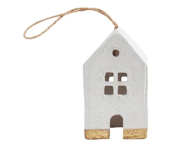 Creative Brands Ppr-Mache Hse Ornaments S/4