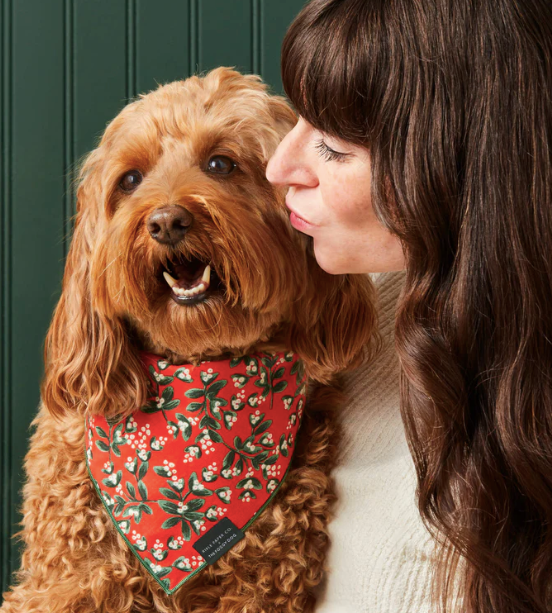 The Foggy Dog Rifle Paper Co. x TFD Mistletoe Dog Bandana