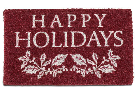 Abbott Happy Holidays Doormat-18x30"L