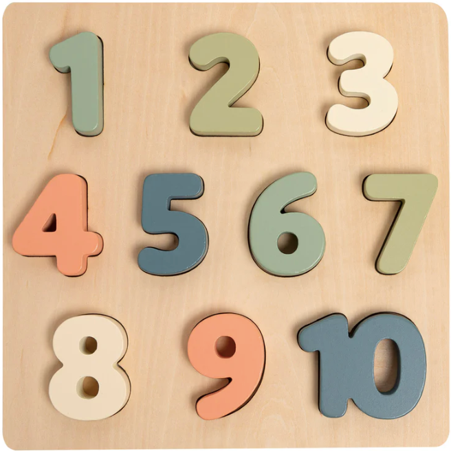 Pearhead Wooden Puzzle, Numbers