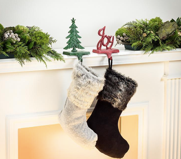 Abbott Tree Stocking Holder-Dk Grn-9"H