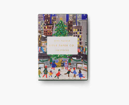 Rifle Paper Co. Holiday On Ice Mini Jigsaw Puzzle